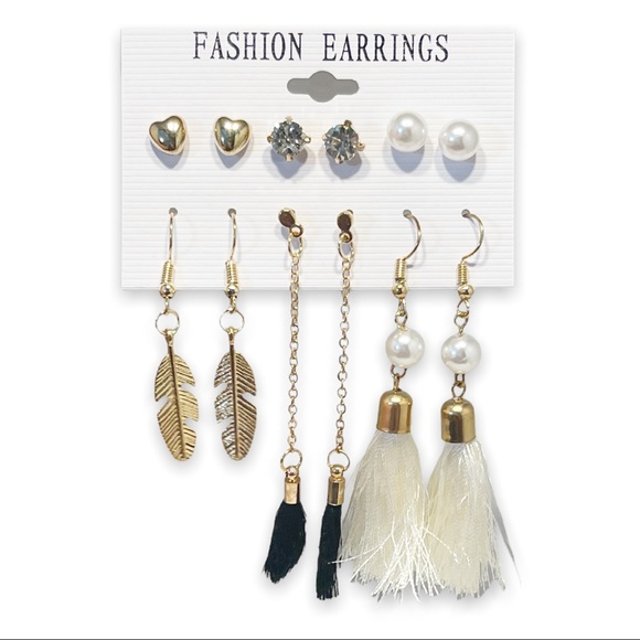 6 Pair of Fashion Earrings - Picture 2 of 8